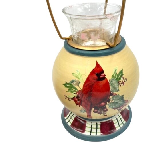 Lenox Winter Greetings Everyday Candle Lamp With Cardinal Design & Holly Accents - Picture 7 of 9